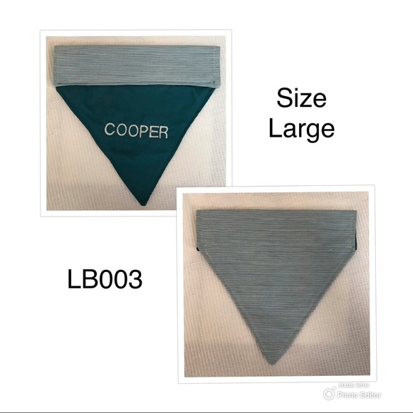 DOG BANDANA EMBROIDERED PERSONALIZED COOPER - Picture 4 of 7